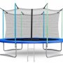 Батут Atlas Sport 374 см (12 ft) с внутренней сеткой и лестницей blue