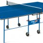 Теннисный стол Start Line Olympic без сетки 6020, ЛДСП 16 мм, складной на роликах
