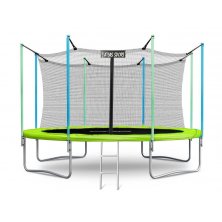 Батут Atlas Sport 435 см (14ft) с внутренней сеткой и лестницей Green
