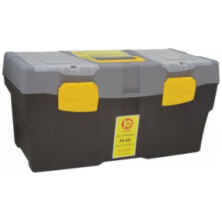 Ящик для инструмента Калибр М-60 с лотком и 2 органайзерами на крышке 19205