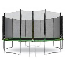 Батут Happy Jump 15ft PRO с внешней сеткой и лестницей