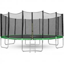 Батут Happy Jump 16ft PRO с внешней сеткой и лестницей