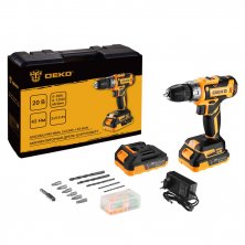 Дрель-шуруповерт аккумуляторная Deko GCD20DU PRO SET 63