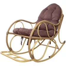 Кресло-качалка M-Group Элит разборное бежевое, подушка какао