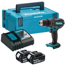 Шуруповерт ударный аккумуляторный Makita DHP482RFJ (с 2-мя АКБ, кейс)