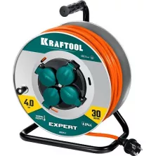 Удлинитель силовой на стальной катушке Kraftool EXPERT (55089-30)