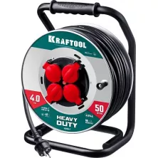 Удлинитель силовой на катушке Kraftool HEAVY DUTY(55086-50_z01)