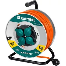 Удлинитель силовой на стальной катушке Kraftool XPERT (55089-50)