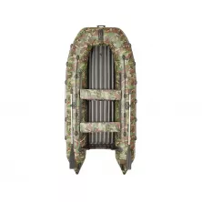 Лодка моторная килевая Ковчег 390 НДНД камуфляж зелёный