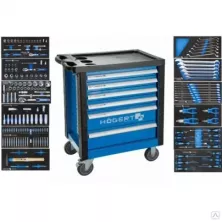 Ящик передвижной с набором инструмента Hoegert HT7G041-INS