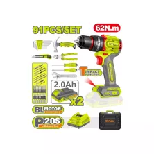 Дрель-шуруповерт ударная с набором инструмента DYLLU DTDT4B91