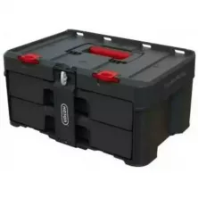 Ящик для инструмента Keter Stack'N'Roll 2 Drawers (черный/красный)