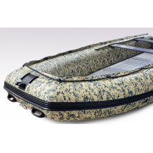 Лодка надувная моторная Solar-430 Caravan Super Jet Tunnel пиксель