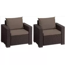 Комплект кресел Keter California 2 шт коричневый