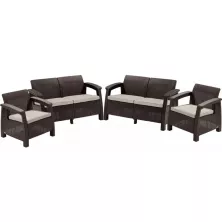 Комплект садовой мебели Keter Corfu II Rest коричневый