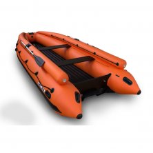 Лодка надувная моторная Solar-420 Strela Jet tunnel с фальшбортом оранжевый