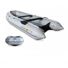 Лодка надувная моторная Solar-420 К серый