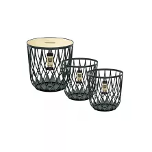 Набор корзин пластиковых Prosperplast Set of 3 Uniqubo- anthracite