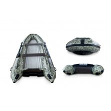 Лодка надувная моторная Solar-450 Strela Jet Tunnel пиксель