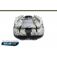 Лодка надувная моторная Solar-470 Caravan Super Jet Tunnel Expedition пиксель