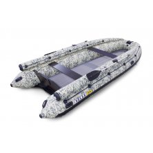 Лодка надувная моторная Solar-470 Caravan Super Jet Tunnel с фальшбортом пиксель