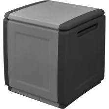 Сундук пластиковый уличный ArtPlast Cube 130л черный/серый