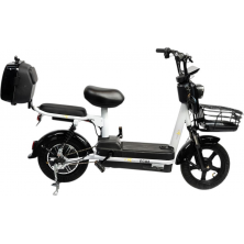 Электровелосипед Nova EC-02 серый с задним кофром (без цепи)