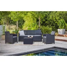 Набор уличной мебели Keter Elodie 5 seater Set графит