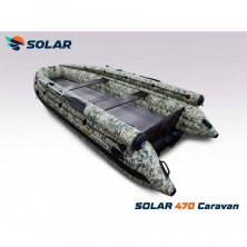 Лодка надувная моторная Solar-500 Caravan Jet Tunnel с фальшбортом пиксель