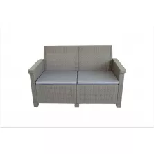 Диван садовый 2х местный Adriano Basegi 2 коричневый