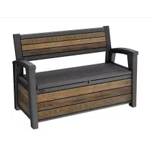 Скамейка садовая пластиковая Keter Deco Bench (ореховый)