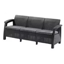 Диван для сада и террасы Keter Corfu Love Seat Max графит