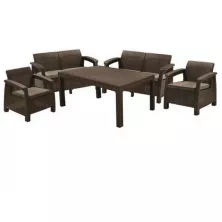 Набор уличной мебели Keter Corfu Fiesta коричневый