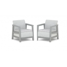 Комплект кресел садовых Keter Scandi Linea chair 2x (светло-серый)