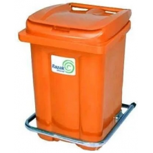Контейнер для мусора Razak Plast с педалью 60 л (оранжевый)