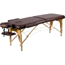 Массажный стол Atlas Sport складной 2-с 60 см деревянный (коричневый, сумка в подарок)