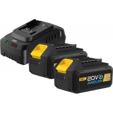 Аккумулятор с зарядным устройством Deli EDL-CM20A4E (20В/2x4 А/ч + 20В)