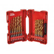 Набор сверл по металлу Milwaukee Shockwave HSS-G Tin Red Hex (19 штук)