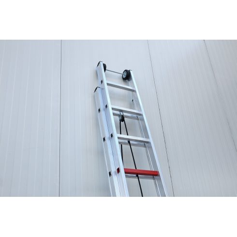 Лестница двухсекционная Cagsan M1006 (с тросом)