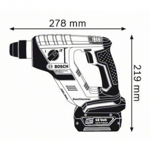 Аккумуляторный перфоратор BOSCH GBH 18 V-LI COMPACT L-BOXX (0611905308)