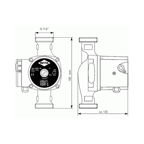 Циркуляционный насос WITA U 35-25/180