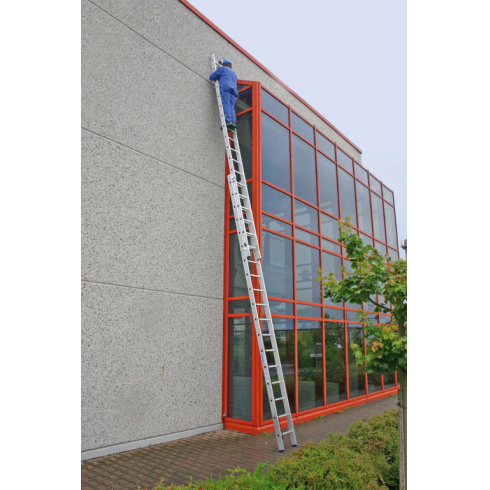 Лестница двухсекционная выдвигаемая тросом Krause Stabilo 2x24 ступеней (800749)