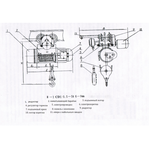 Таль электрическая БКС CD-1,0 (г/п 1 т, в/п 24 м)