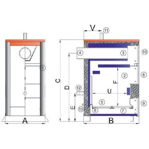 Котел твердотопливный БелКомин TIS Pro 22 DR