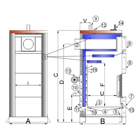Котел твердотопливный БелКомин TIS Pro 11