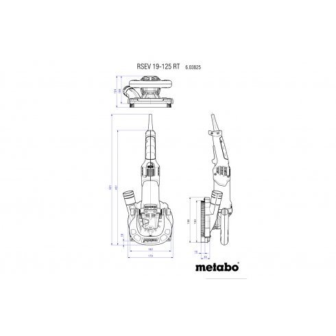 Шлифовальная машина по бетону Metabo RFEV 19-125 RT (603825700)