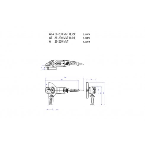 Угловая шлифмашина Metabo WE 26-230 MVT Quick