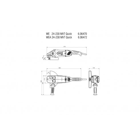 Угловая шлифмашина Metabo WE 24-230 MVT Quick