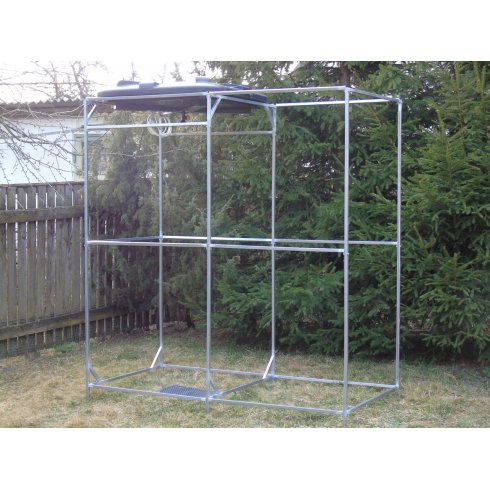 Каркас душа усиленный с тамбуром с баком Росток 200 л без подогрева