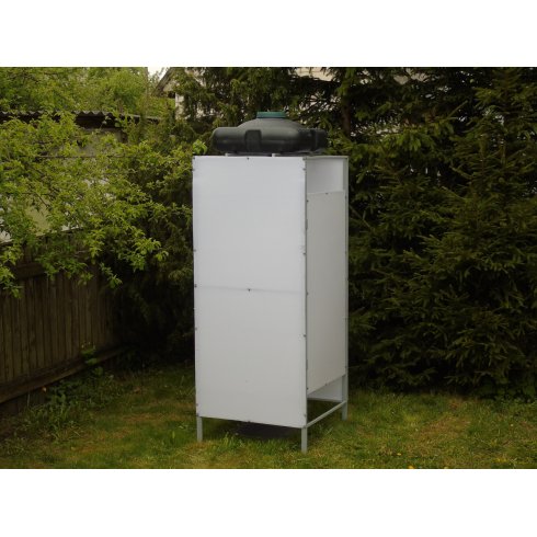 Каркас душа с баком Пластбак 100 л без подогрева с поликарбонатом и двёркой